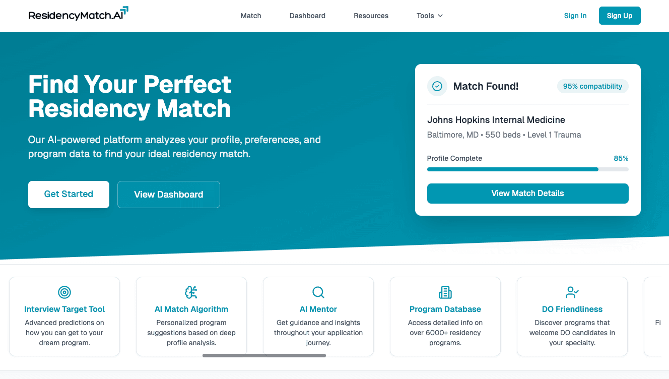 ResidencyMatch.AI Screenshot